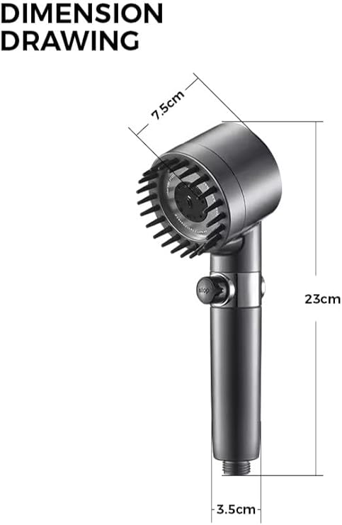 AquaBolt™ – Cap de duș turbo cu buton Stop-Flow